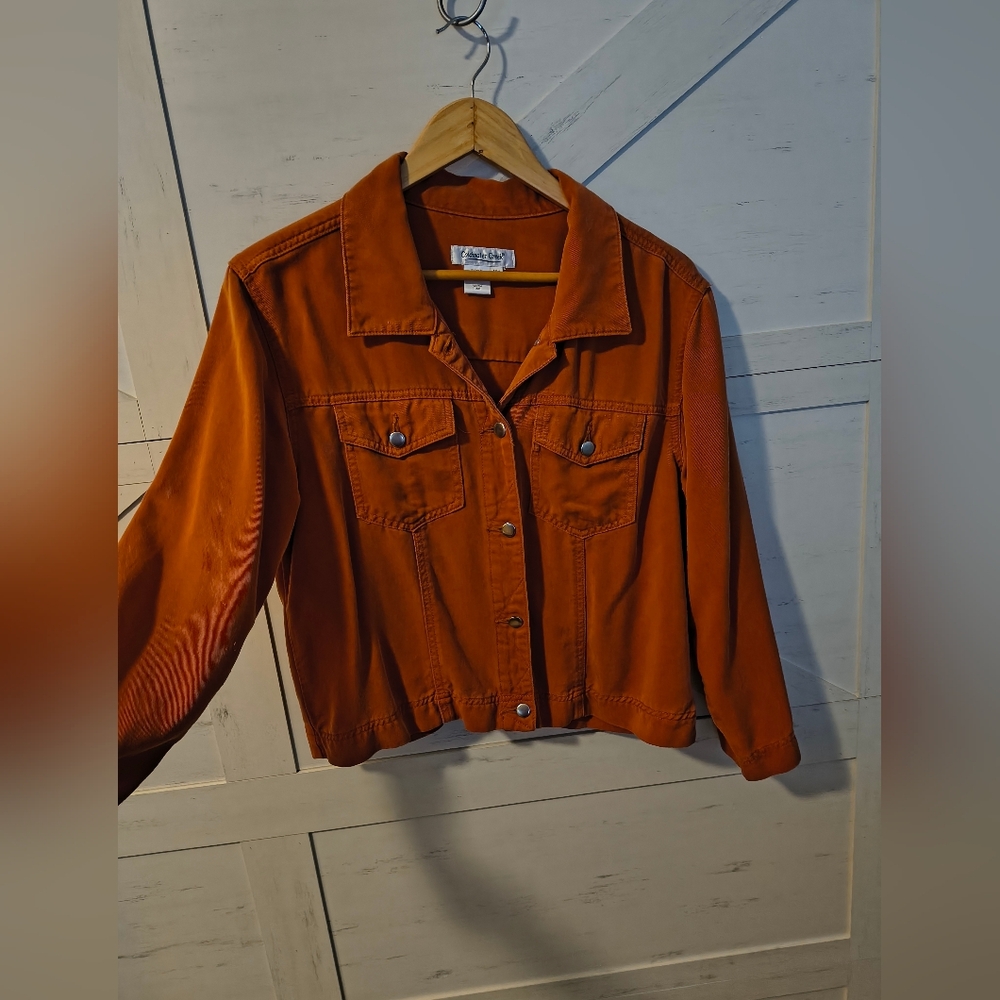 Coldwater Creek Women's Rust Orange jacket shirt